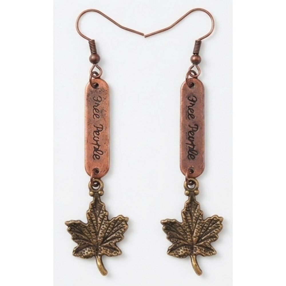 Harvest Moon Foliage Free People Maple Leaf Earrings